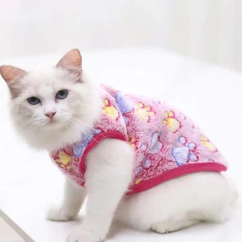 Pet Dog Clothes - Warm Fleece Dog Vest & Cozy Cat Sweater for Small Dogs - ZOOMNSTORE