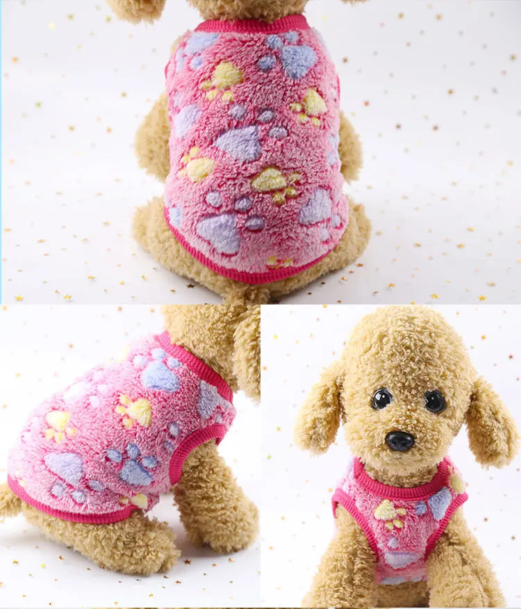 Pet Dog Clothes - Warm Fleece Dog Vest & Cozy Cat Sweater for Small Dogs - ZOOMNSTORE