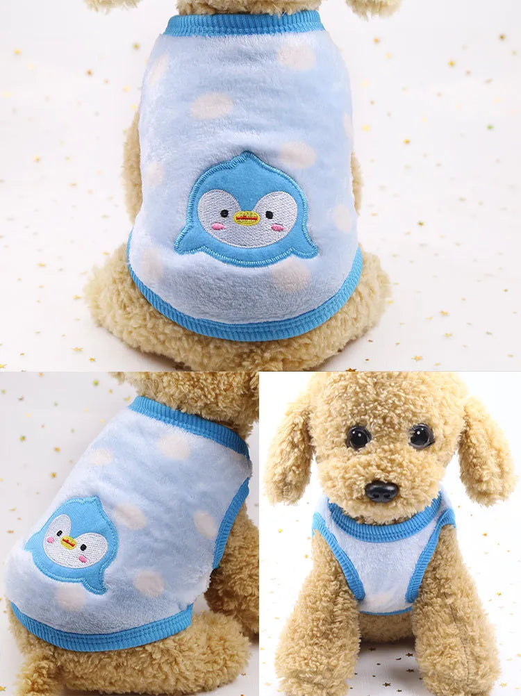 Pet Dog Clothes - Warm Fleece Dog Vest & Cozy Cat Sweater for Small Dogs - ZOOMNSTORE
