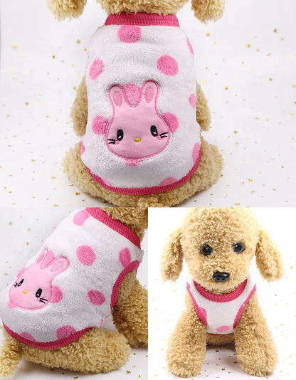 Pet Dog Clothes - Warm Fleece Dog Vest & Cozy Cat Sweater for Small Dogs - ZOOMNSTORE