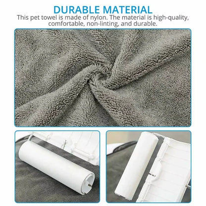 Pet Drying Towel - Large Absorbent Dog Bath Towel With Pocketed Design - ZOOMNSTORE