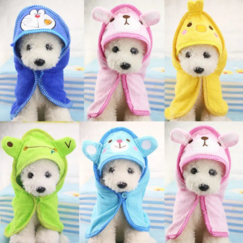 Pet Drying Towel - Super Absorbent Dog Bath Towel With Puppy Hoodie - ZOOMNSTORE