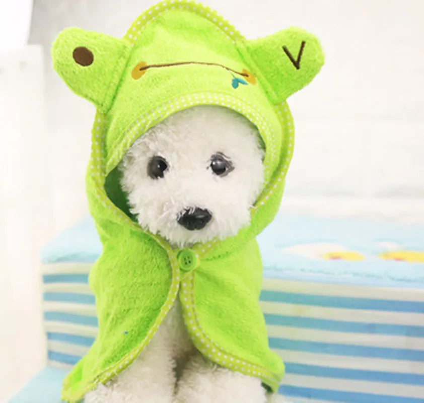 Pet Drying Towel - Super Absorbent Dog Bath Towel With Puppy Hoodie - ZOOMNSTORE