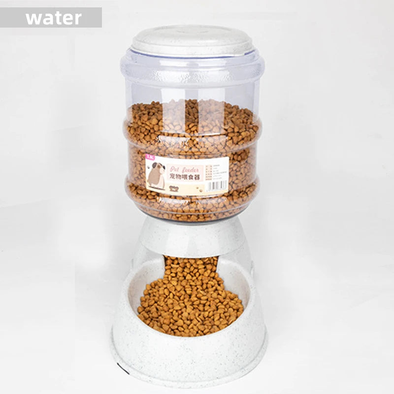 Automatic Pet Feeder  Water Dispenser - Large Capacity Dog  Cat Bowls - ZOOMNSTORE