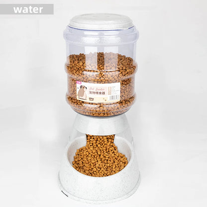 Automatic Pet Feeder  Water Dispenser - Large Capacity Dog  Cat Bowls - ZOOMNSTORE
