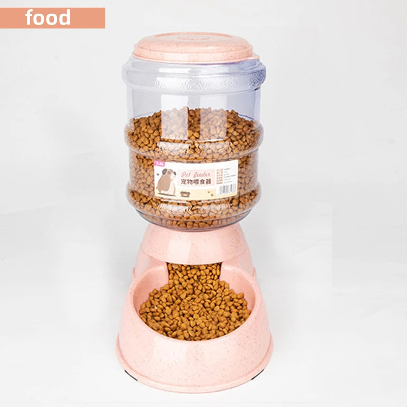 Automatic Pet Feeder  Water Dispenser - Large Capacity Dog  Cat Bowls - ZOOMNSTORE