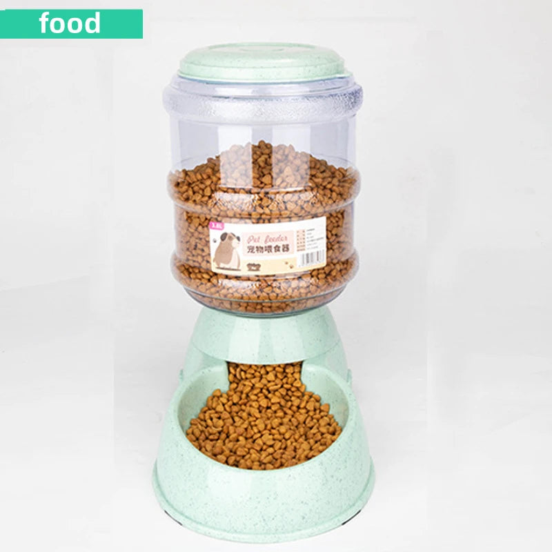 Automatic Pet Feeder  Water Dispenser - Large Capacity Dog  Cat Bowls - ZOOMNSTORE