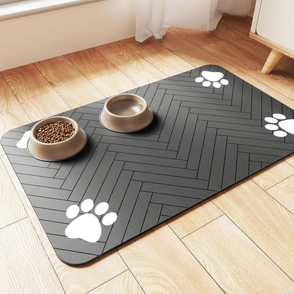 Absorbent Pet Feeding Mat - Waterproof Placemat for Dogs and Cats - ZOOMNSTORE