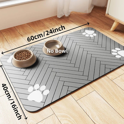 Absorbent Pet Feeding Mat - Waterproof Placemat for Dogs and Cats - ZOOMNSTORE