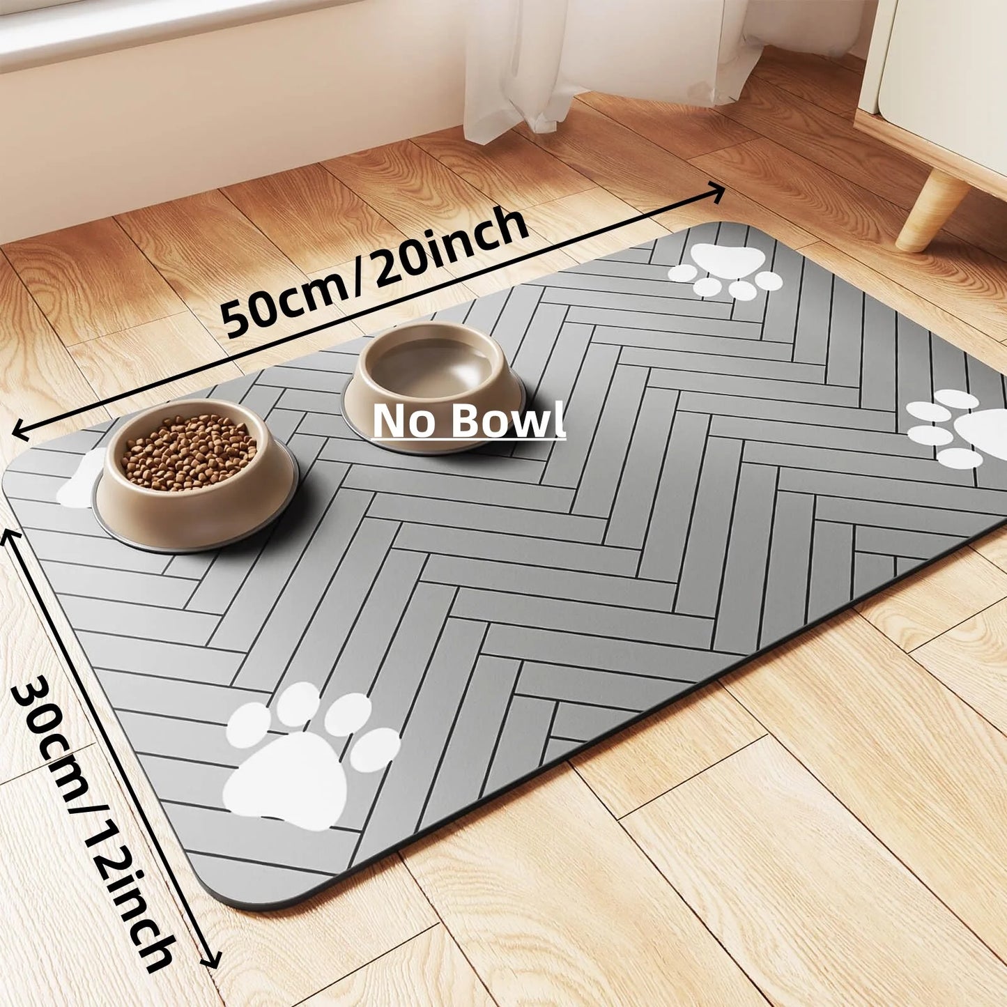 Absorbent Pet Feeding Mat - Waterproof Placemat for Dogs and Cats - ZOOMNSTORE