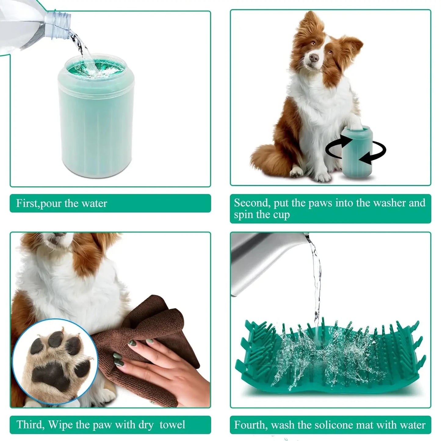 Pet Foot Wash Cup - Soft Silicone Dog  Cat Cleaner Portable Bath Supplies - ZOOMNSTORE