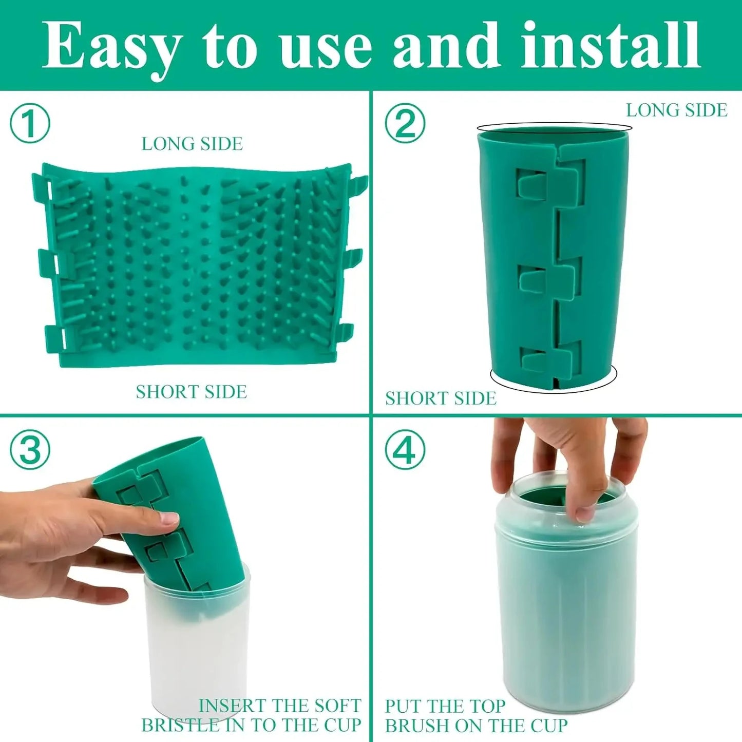 Pet Foot Wash Cup - Soft Silicone Dog  Cat Cleaner Portable Bath Supplies - ZOOMNSTORE