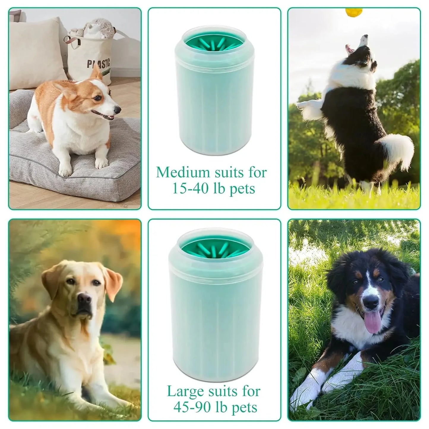 Pet Foot Wash Cup - Soft Silicone Dog  Cat Cleaner Portable Bath Supplies - ZOOMNSTORE