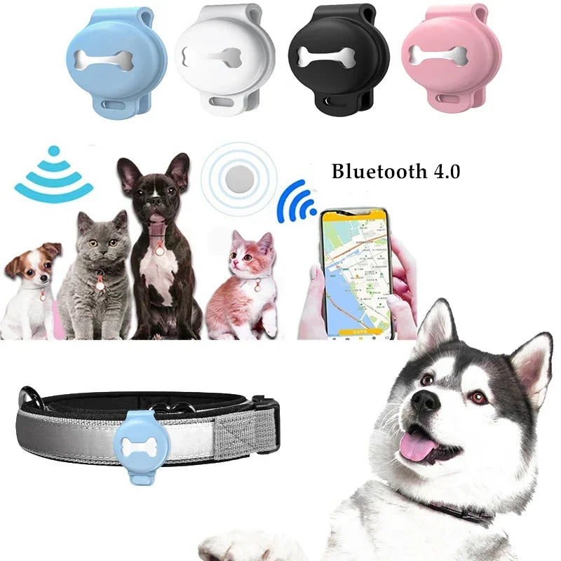 Pet GPS Tracker - Bluetooth Dog GPS Collar | Reflective Wearable Locator - ZOOMNSTORE