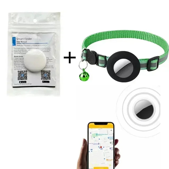 Pet GPS Tracker - Bluetooth Dog GPS Collar | Reflective Wearable Locator - ZOOMNSTORE