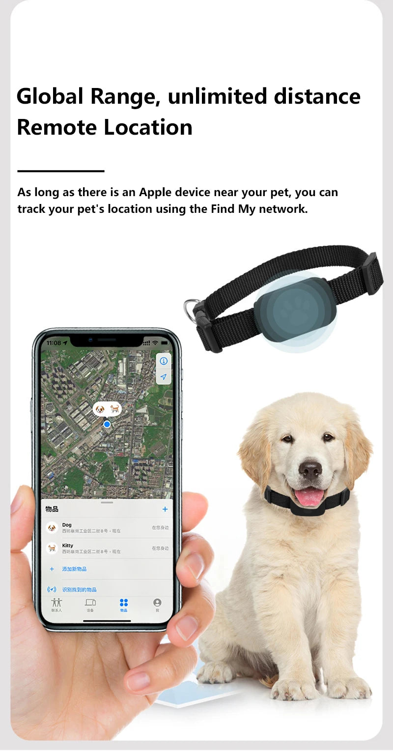 Pet GPS Tracker - Waterproof GPS Pet Collar for Dogs & Cats | Real-Time Locator Device - ZOOMNSTORE
