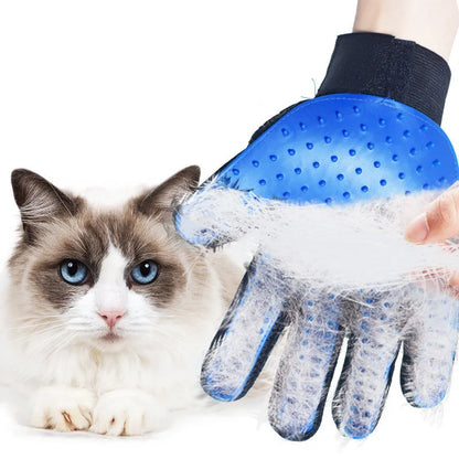 Pet Hair Remover Gloves - Silicone Grooming and Bathing Brush for Cats and Dogs - ZOOMNSTORE
