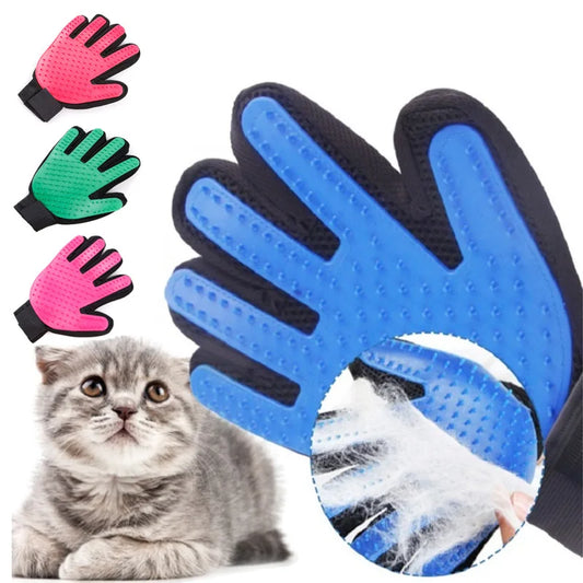 Pet Hair Remover Gloves - Silicone Grooming and Bathing Brush for Cats and Dogs - ZOOMNSTORE