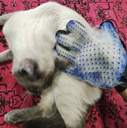 Pet Hair Remover Gloves - Silicone Grooming and Bathing Brush for Cats and Dogs - ZOOMNSTORE