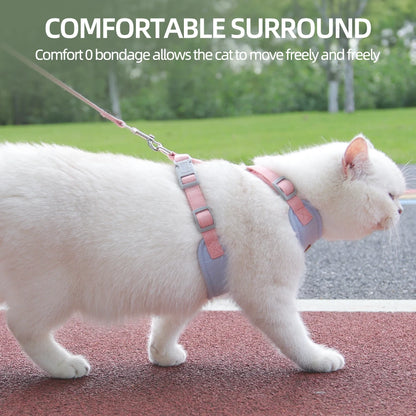 Pet Harness and Leash Set - Breathable Durable Outdoor Walking Supplies for Small Dogs and Cats - ZOOMNSTORE