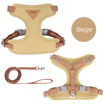 Pet Harness and Leash Set - Breathable Durable Outdoor Walking Supplies for Small Dogs and Cats - ZOOMNSTORE