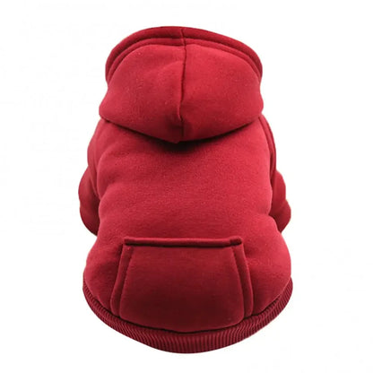 Hooded Pet Sweatshirt - Autumn Winter Dog  Cat Clothes with Pocket - ZOOMNSTORE