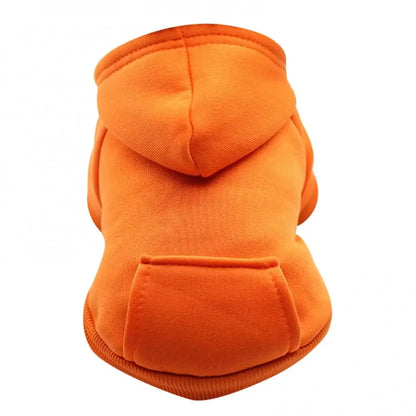 Hooded Pet Sweatshirt - Autumn Winter Dog  Cat Clothes with Pocket - ZOOMNSTORE