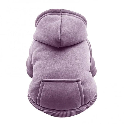 Hooded Pet Sweatshirt - Autumn Winter Dog  Cat Clothes with Pocket - ZOOMNSTORE
