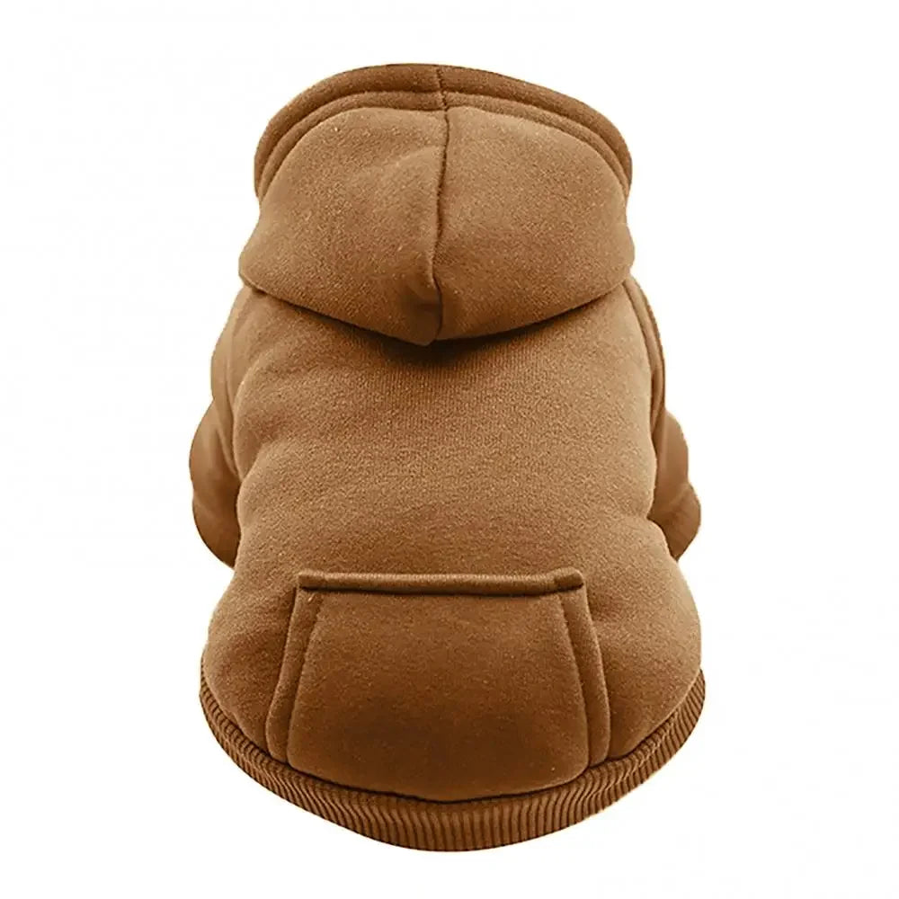 Hooded Pet Sweatshirt - Autumn Winter Dog  Cat Clothes with Pocket - ZOOMNSTORE