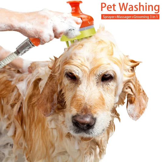 Pet Bathing Spray Head - Foam Generator  Pressure Booster for Dog Showers - ZOOMNSTORE