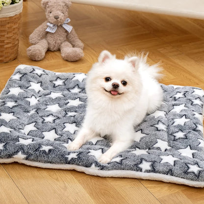 Pet Flannel Sleeping Mat - Warm Kennel Blanket for All Pet Sizes - ZOOMNSTORE