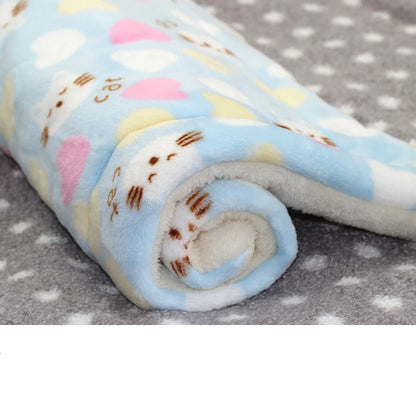 Pet Flannel Sleeping Mat - Warm Kennel Blanket for All Pet Sizes - ZOOMNSTORE