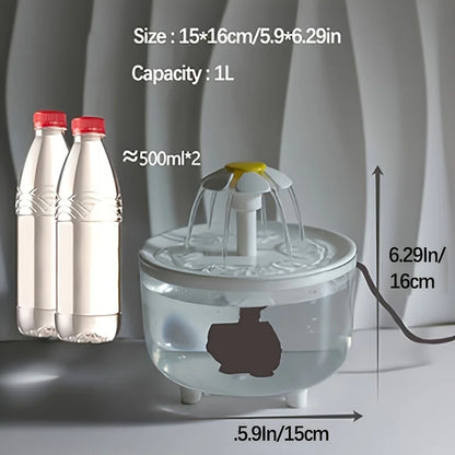 Automatic Pet Water Fountain - USB Electric Cat Drinking Dispenser with Filter - ZOOMNSTORE