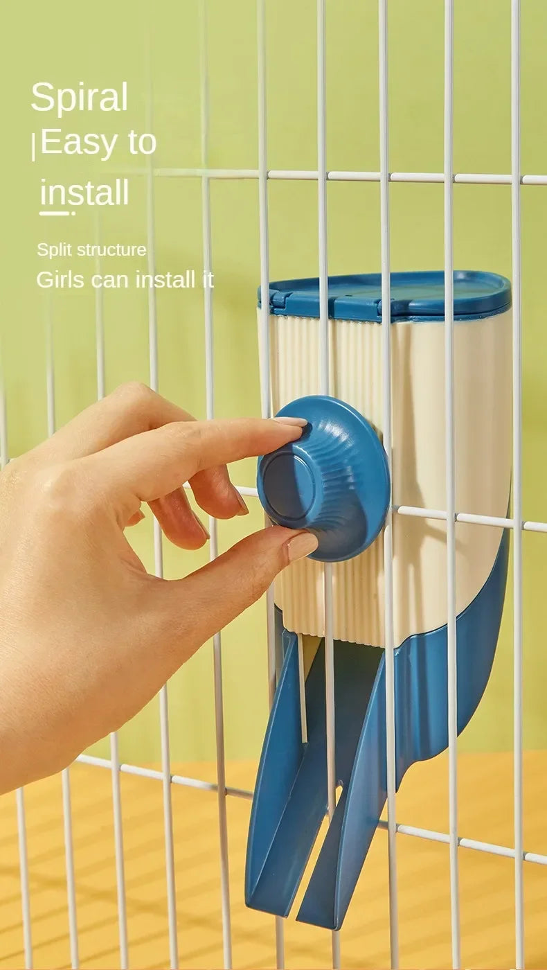 Pet Waterer 500ml - Hanging Automatic Water Bowl for Small Animals | Leakproof Plastic Feeder - ZOOMNSTORE