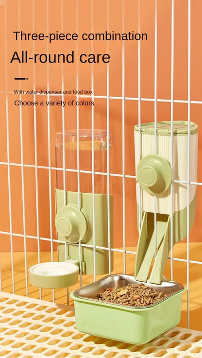 Pet Waterer 500ml - Hanging Automatic Water Bowl for Small Animals | Leakproof Plastic Feeder - ZOOMNSTORE