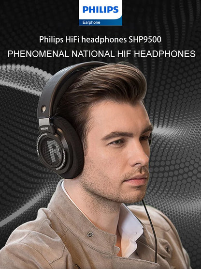Philips SHP9500 HiFi Stereo Headphones - Wired Gaming  Online Learning Earphones - ZOOMNSTORE