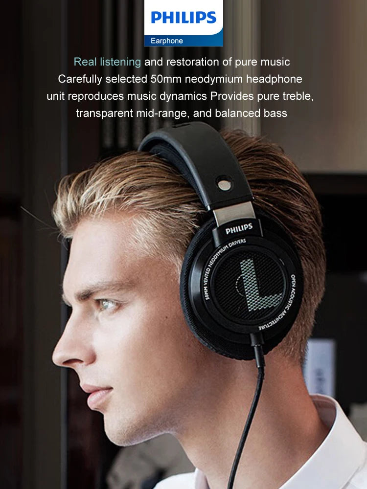 Philips SHP9500 HiFi Stereo Headphones - Wired Gaming  Online Learning Earphones - ZOOMNSTORE