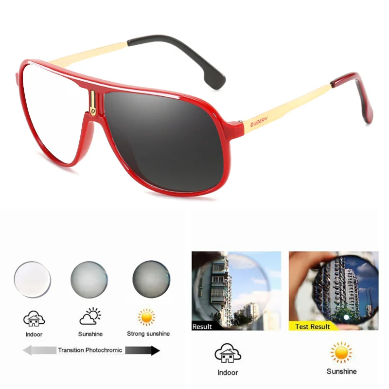 Photochromic Myopia Glasses - Large Oval Pilot Style Prescription Eyewear Men | Color Changing Sunglasses - ZOOMNSTORE
