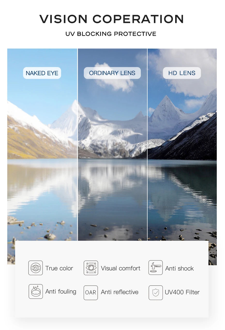 Photochromic Polarized Sunglasses - Men's Oval Shape Titanium Frame UV Protection Eyewear - ZOOMNSTORE