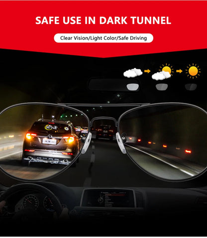 Photochromic Polarized Sunglasses – Pilot Alloy Frame Men Women Driving Glasses UV400 - ZOOMNSTORE