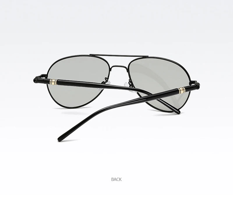 Photochromic Polarized Sunglasses – Pilot Alloy Frame Men Women Driving Glasses UV400 - ZOOMNSTORE