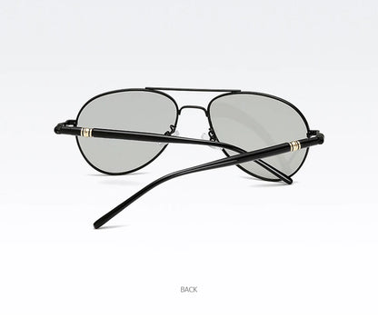 Photochromic Polarized Sunglasses – Pilot Alloy Frame Men Women Driving Glasses UV400 - ZOOMNSTORE