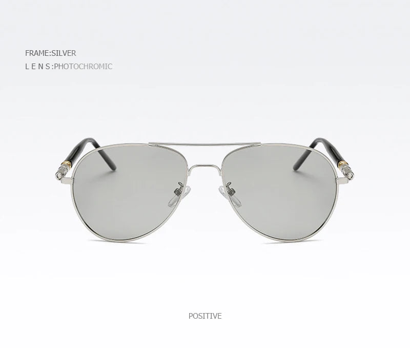 Photochromic Polarized Sunglasses – Pilot Alloy Frame Men Women Driving Glasses UV400 - ZOOMNSTORE