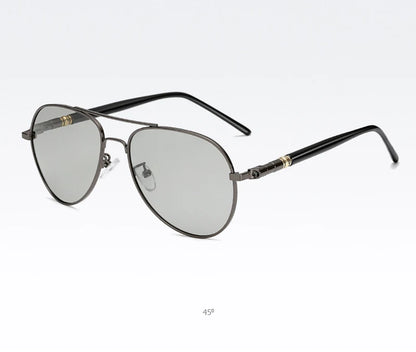 Photochromic Polarized Sunglasses – Pilot Alloy Frame Men Women Driving Glasses UV400 - ZOOMNSTORE