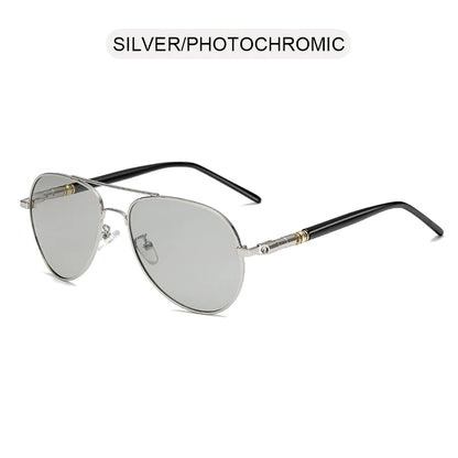 Photochromic Polarized Sunglasses – Pilot Alloy Frame Men Women Driving Glasses UV400 - ZOOMNSTORE