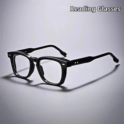 Photochromic Reading Glasses - Retro Square Frame Men’s Blue Light Blocking Eyewear - ZOOMNSTORE