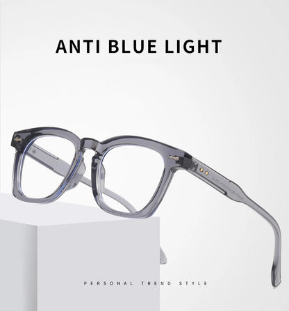 Photochromic Reading Glasses - Retro Square Frame Men’s Blue Light Blocking Eyewear - ZOOMNSTORE