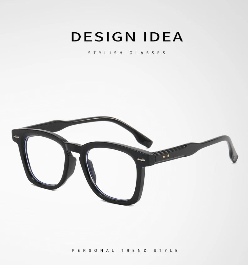 Photochromic Reading Glasses - Retro Square Frame Men’s Blue Light Blocking Eyewear - ZOOMNSTORE