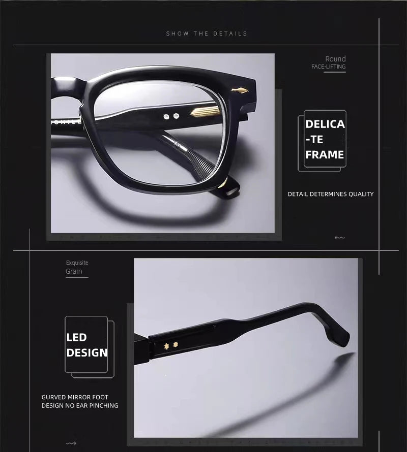 Photochromic Reading Glasses - Retro Square Frame Men’s Blue Light Blocking Eyewear - ZOOMNSTORE