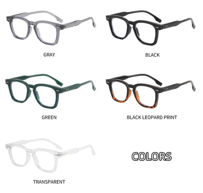 Photochromic Reading Glasses - Retro Square Frame Men’s Blue Light Blocking Eyewear - ZOOMNSTORE